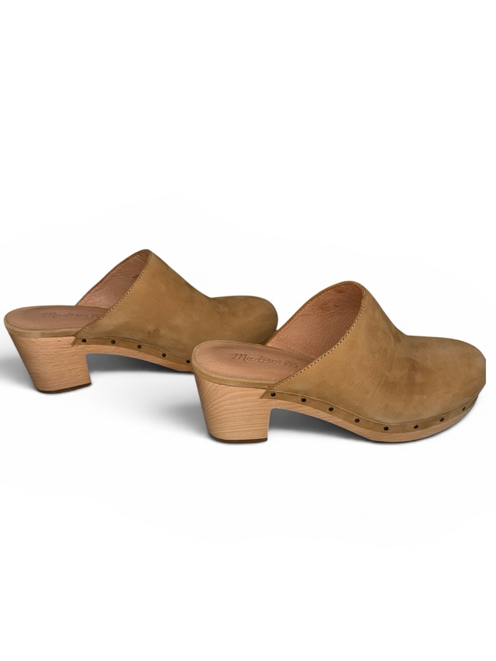 Madewell Ayanna Clog - Women's Tan Suede Mule Heels/Clogs - Picture 2 of 4